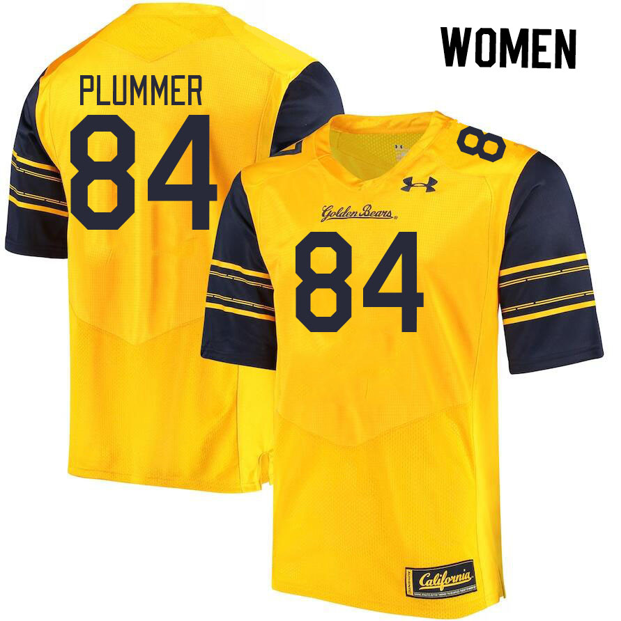 Women #84 Jaiven Plummer California Golden Bears College Football Jerseys Stitched Sale-Gold
